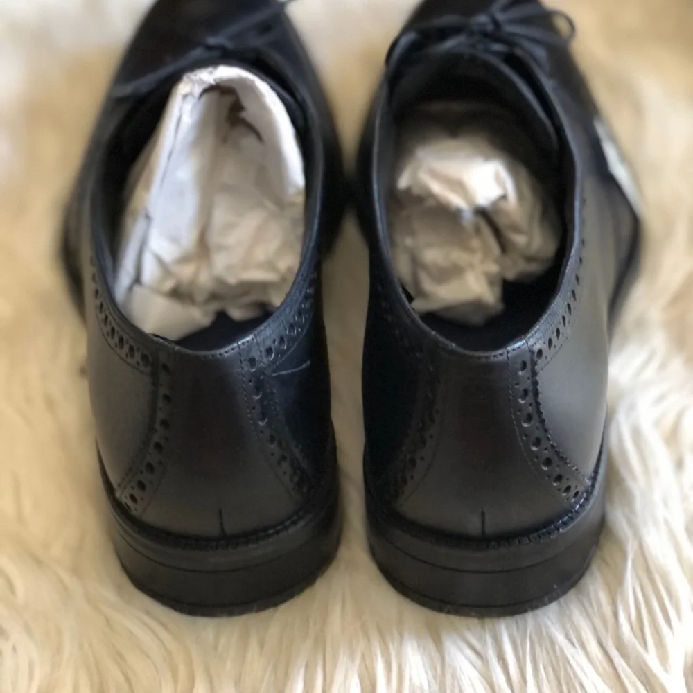 Cole Haan Leather Modern Essentials Wingtip Oxford Waterproof Mens Black size 13